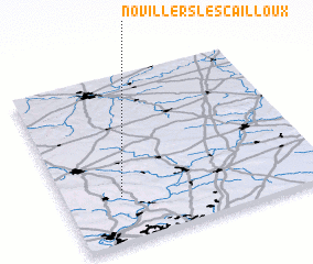 3d view of Novillers-les-Cailloux