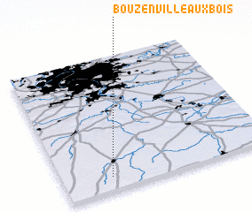 3d view of Bouzenville-aux-Bois