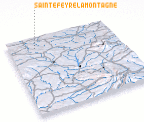 3d view of Sainte-Feyre-la-Montagne