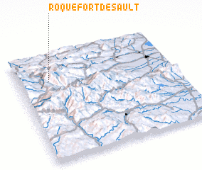 3d view of Roquefort-de-Sault