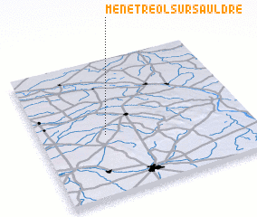 3d view of Ménétréol-sur-Sauldre