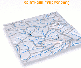 3d view of Saint-Maurice-près-Crocq