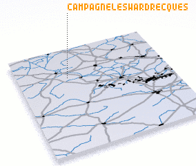 3d view of Campagne-lès-Wardrecques