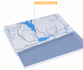 3d view of Ouékè-Zoumè