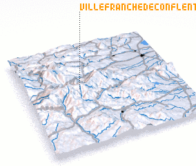 3d view of Villefranche-de-Conflent