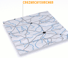 3d view of Crézançay-sur-Cher