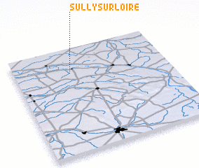 3d view of Sully-sur-Loire