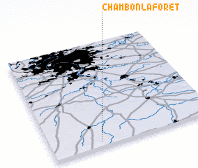 3d view of Chambon-la-Forêt