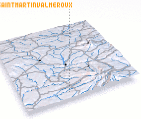 3d view of Saint-Martin-Valmeroux