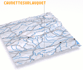 3d view of Caunette-sur-Lauquet