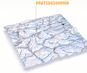 3d view of Prats-de-Sournia