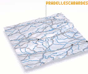 3d view of Pradelles-Cabardès