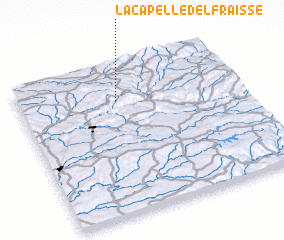 3d view of La Capelle-del- Fraisse