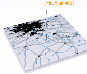 3d view of Milly-la-Forêt