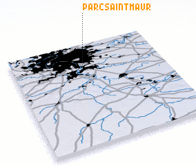 3d view of Parc Saint-Maur