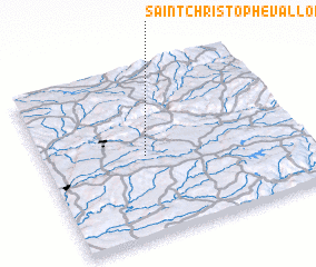 3d view of Saint-Christophe-Vallon