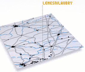 3d view of Le Mesnil-Aubry