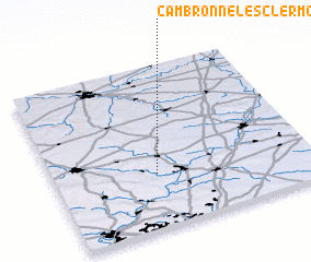 3d view of Cambronne-lès-Clermont