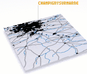 3d view of Champigny-sur-Marne