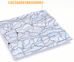 3d view of Cassagnes-Bégonhès