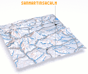 3d view of San Martín Sacalm