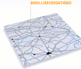 3d view of Auvilliers-en-Gâtinais