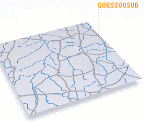 3d view of Guessou-Sud