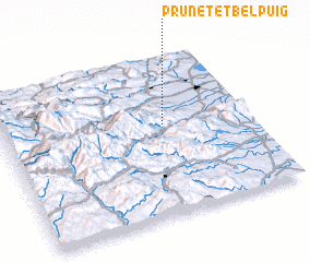 3d view of Prunet-et-Belpuig