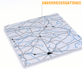 3d view of Varennes-en-Gâtinais