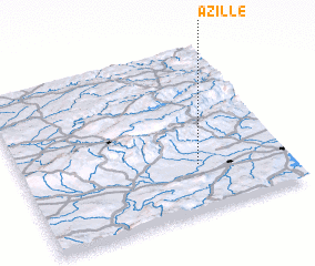 3d view of Azille