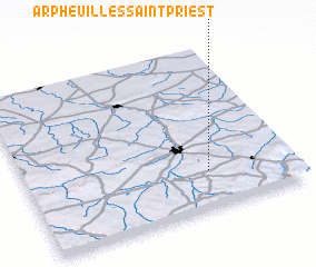 3d view of Arpheuilles-Saint-Priest