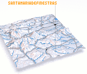 3d view of Santa María de Finestras