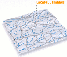 3d view of Lacapelle-Barrès