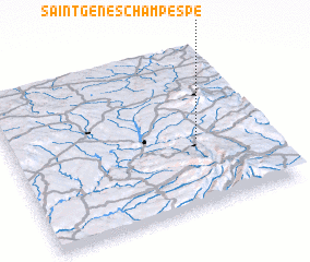3d view of Saint-Genès-Champespe