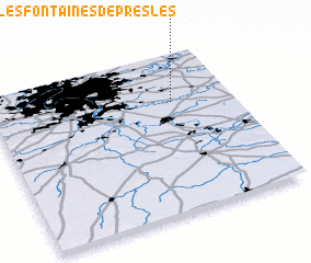 3d view of Les Fontaines-de-Presles