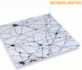 3d view of Antheuil-Portes