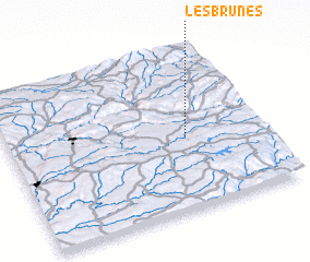 3d view of Les Brunes