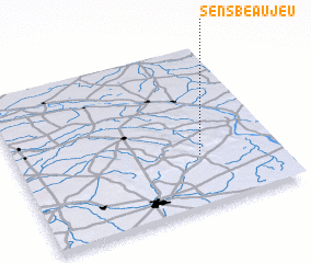 3d view of Sens-Beaujeu