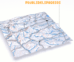 3d view of Pujals dels Pagesos