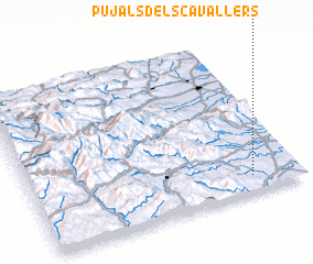 3d view of Pujals dels Cavallers