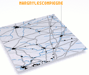 3d view of Margny-lès-Compiègne