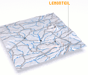 3d view of Le Monteil