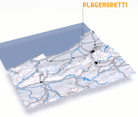 3d view of Plage Moretti