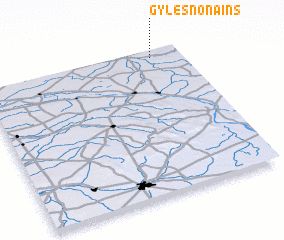 3d view of Gy-les-Nonains