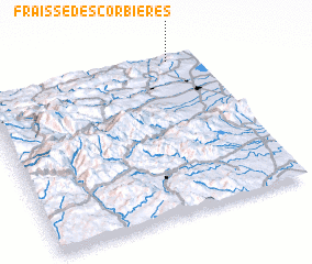 3d view of Fraissé-des-Corbières