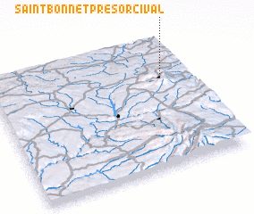 3d view of Saint-Bonnet-près-Orcival