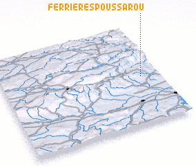 3d view of Ferrières-Poussarou