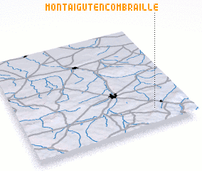 3d view of Montaigut-en-Combraille