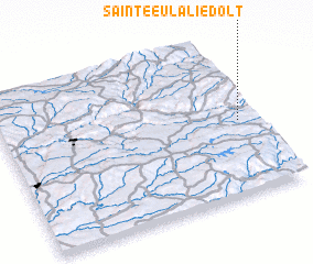 3d view of Sainte-Eulalie-dʼOlt