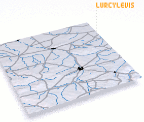 3d view of Lurcy-Lévis